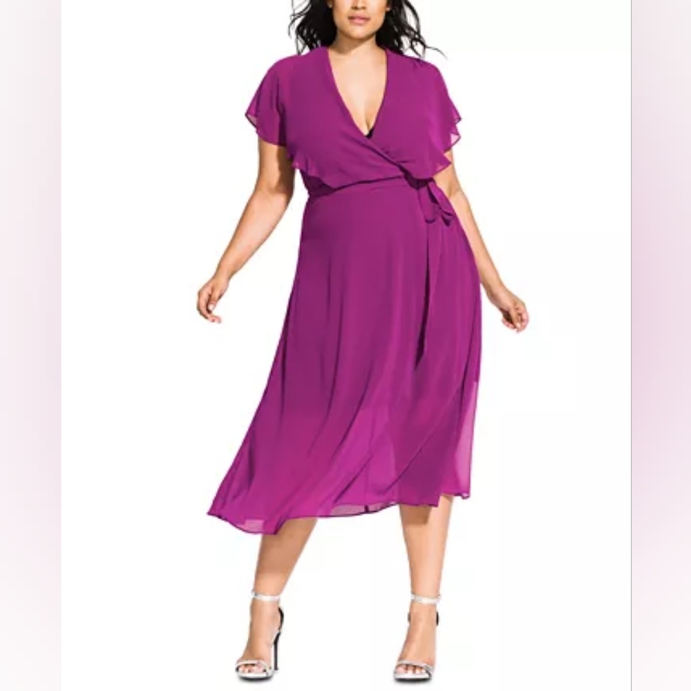 City ChicTrendy Plus Size Faux-Wrap Dress